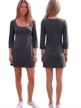 NEW YORK & CO. Charcoal Grey A-line Mini Dress - Small S